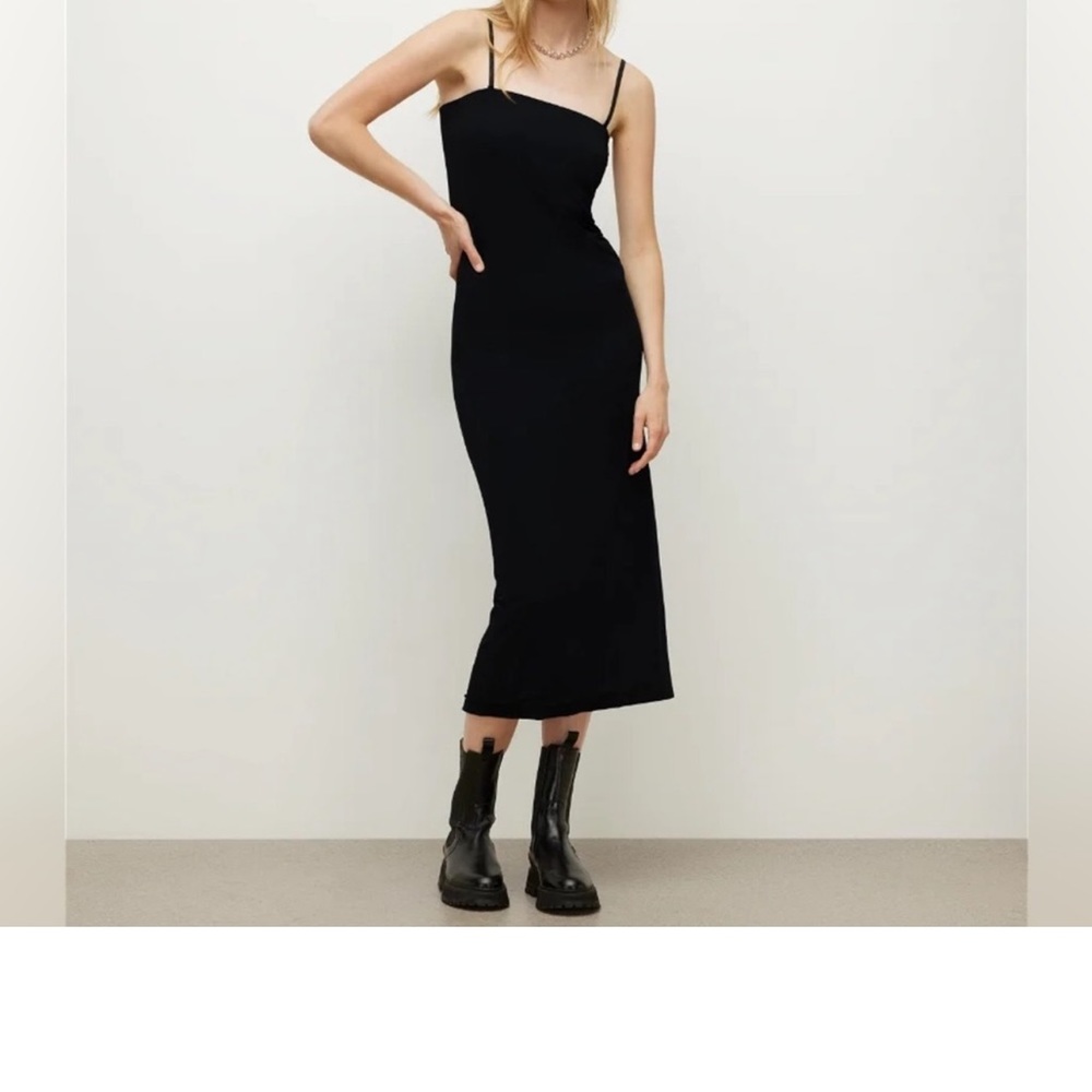 All Saints NWT black midi dress